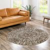 Riviera Elegance Collection Area Rug -  Eze Round Brown  lifestyle 200