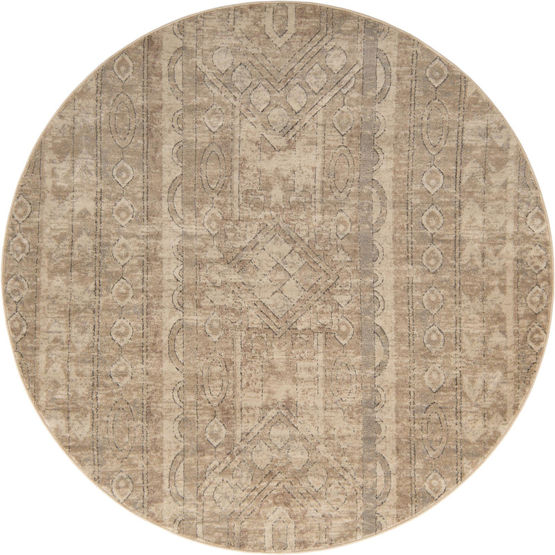 Cascade Range Collection Area Rug -  Rainier Round Ivory Main