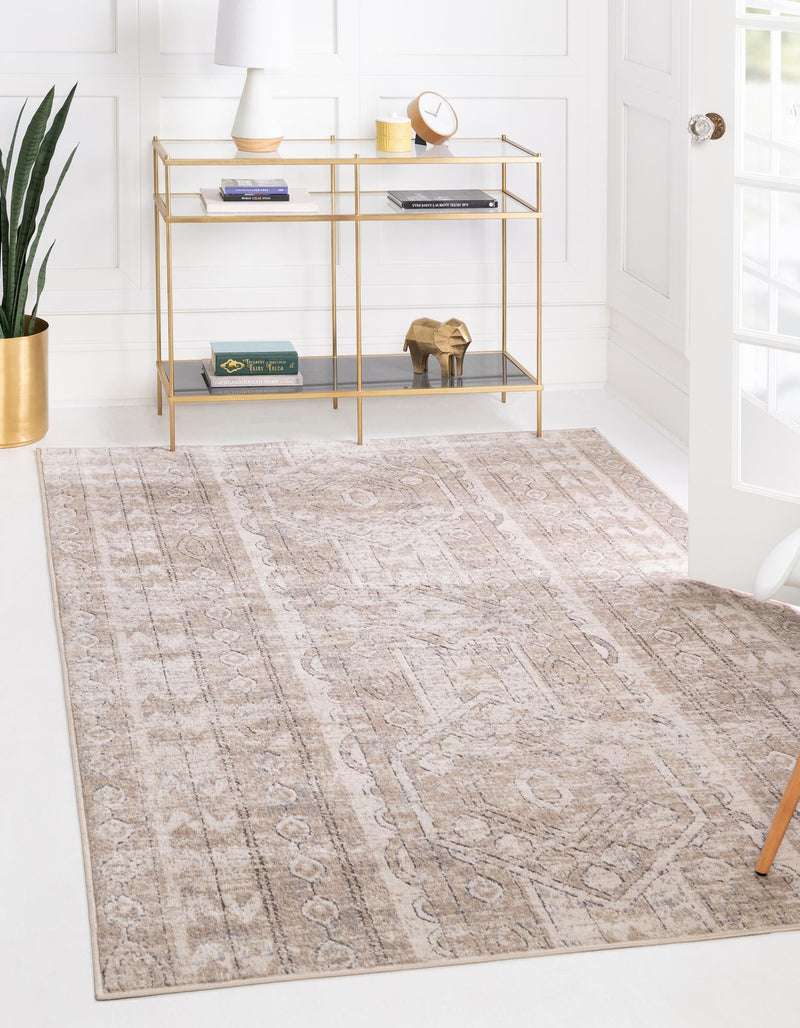 Cascade Range Collection Area Rug -  Rainier Rectangle Ivory  lifestyle 0