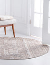 Cascade Range Collection Area Rug -  Rainier Round Ivory  lifestyle 3