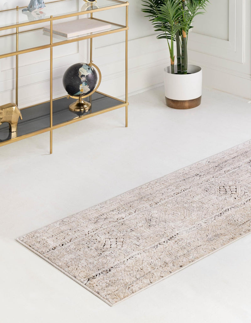 Cascade Range Collection Area Rug -  Rainier Runner Ivory  lifestyle 7