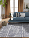 Cascade Range Collection Area Rug -  Rainier Square Gray  lifestyle 85