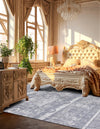 Cascade Range Collection Area Rug -  Rainier Square Gray  lifestyle 99