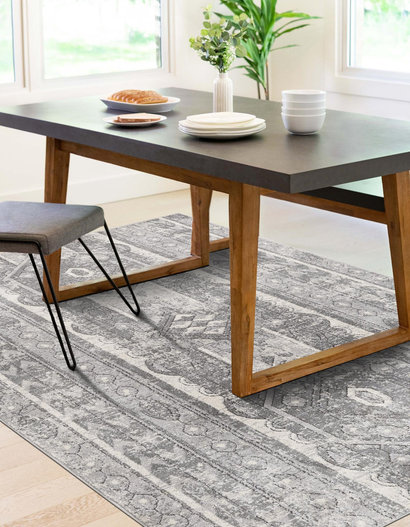 Cascade Range Collection Area Rug -  Rainier Rectangle Gray  lifestyle 12