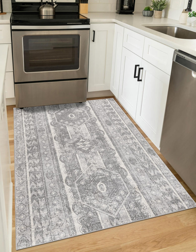 Cascade Range Collection Area Rug -  Rainier Rectangle Gray  lifestyle 20