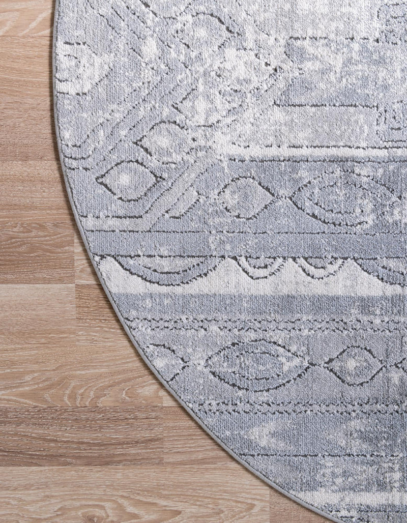 Cascade Range Collection Area Rug -  Rainier Round Gray  lifestyle 6