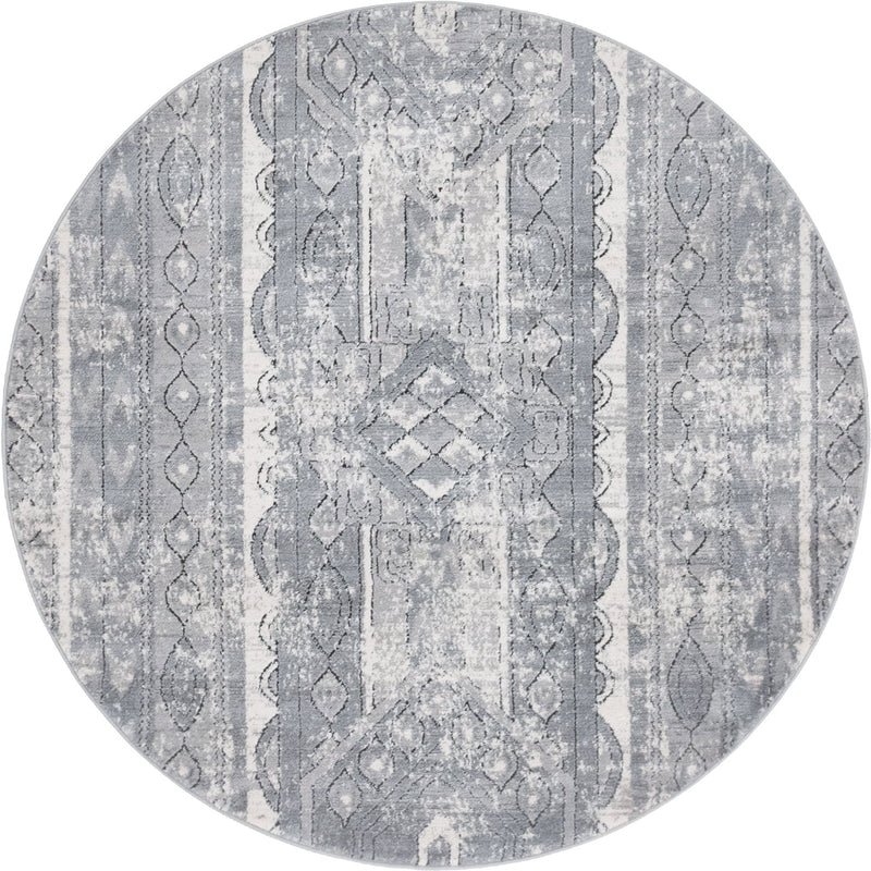 Cascade Range Collection Area Rug -  Rainier Round Gray Main