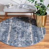 Cascade Range Collection Area Rug -  Rainier Round Blue  lifestyle 0