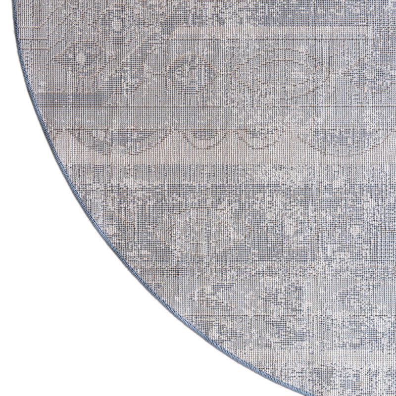 Cascade Range Collection Area Rug -  Rainier Round Blue  lifestyle 12