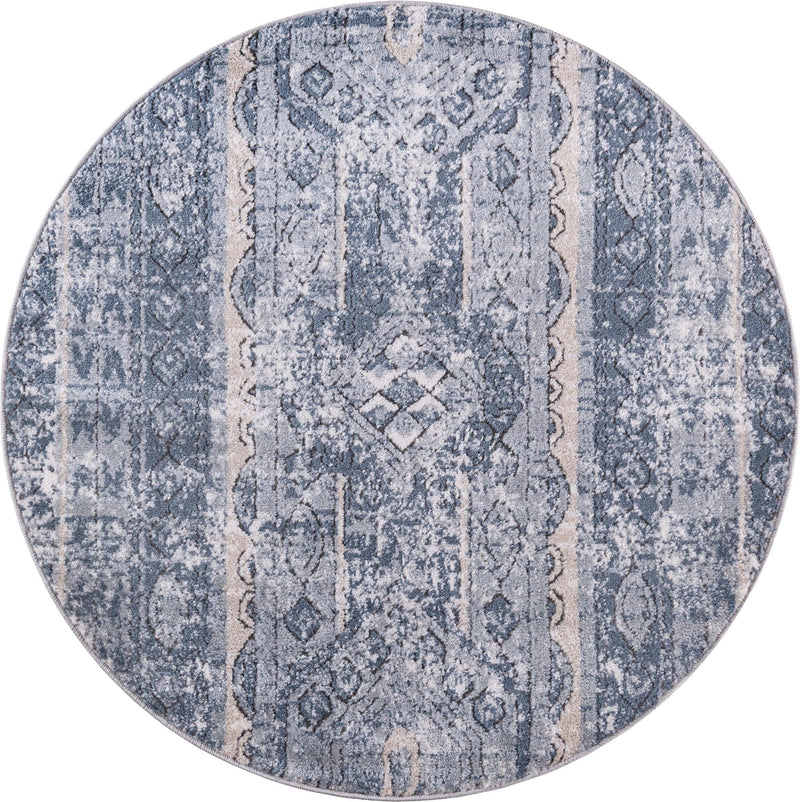 Cascade Range Collection Area Rug -  Rainier Round Blue Main