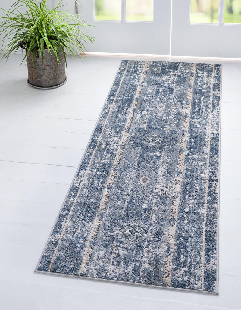 Cascade Range Collection Area Rug -  Rainier Runner Blue  lifestyle 0