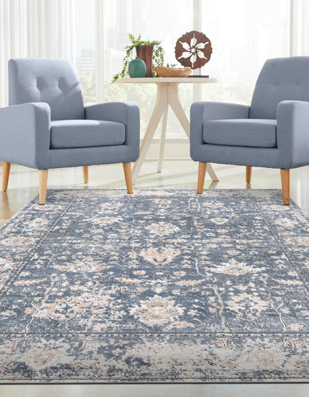 Cascade Range Collection Area Rug -  Shasta (Blue)