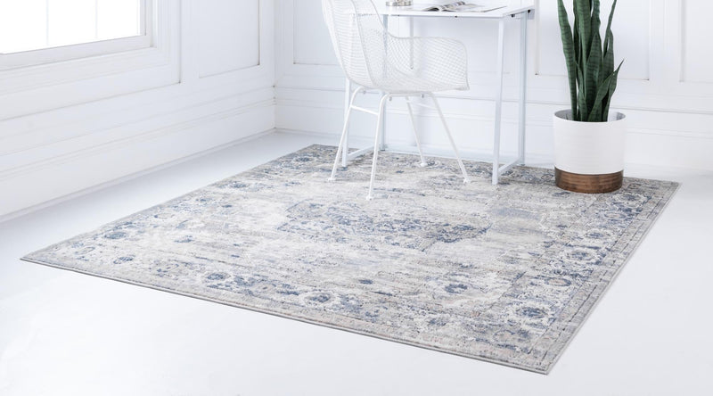 Cascade Range Collection Area Rug -  Baker Square Gray  lifestyle 6