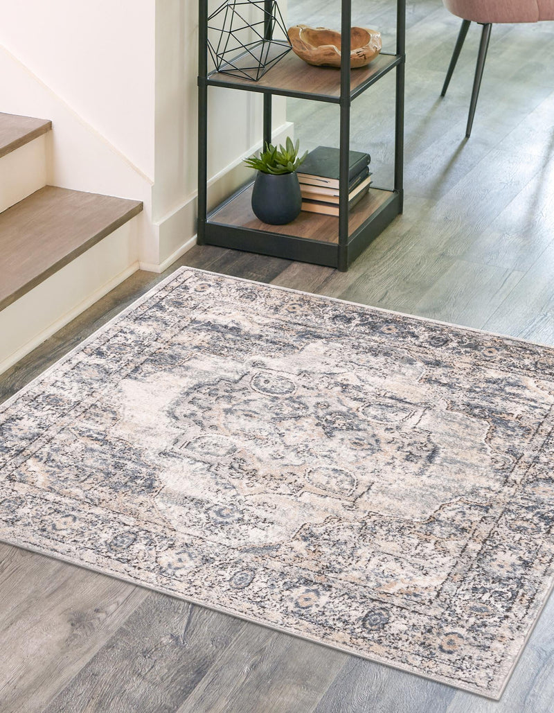 Cascade Range Collection Area Rug -  Baker Square Gray  lifestyle 17