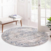 Cascade Range Collection Area Rug -  Baker Round Gray  lifestyle 30