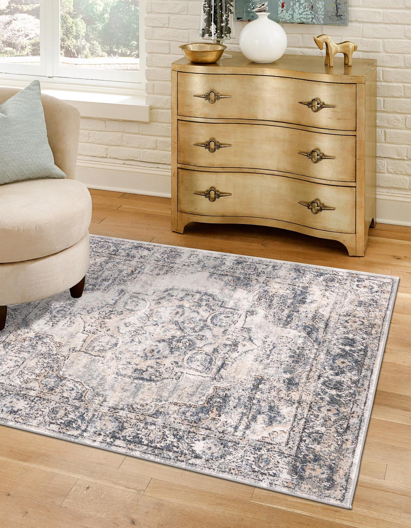 Cascade Range Collection Area Rug -  Baker Square Gray  lifestyle 13