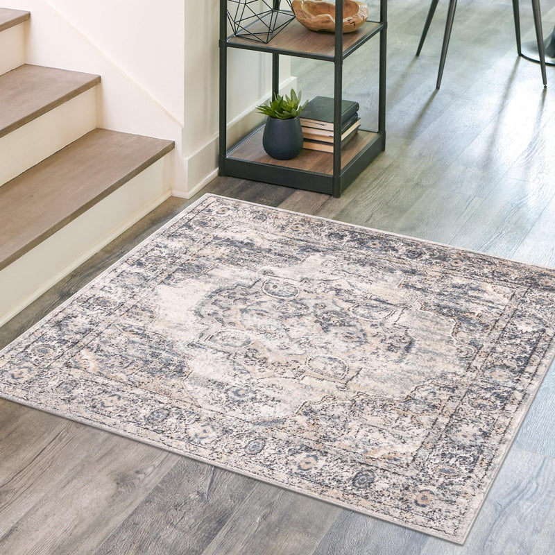 Cascade Range Collection Area Rug -  Baker Square Gray  lifestyle 47