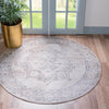 Cascade Range Collection Area Rug -  Baker Round Ivory  lifestyle 0