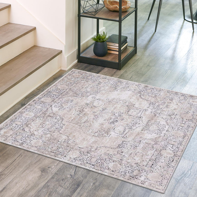 Cascade Range Collection Area Rug -  Baker Square Ivory  lifestyle 38