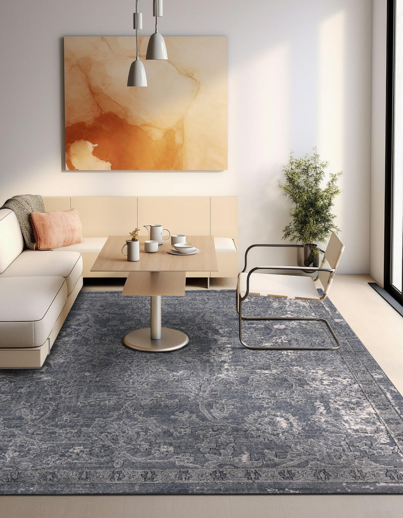 Cascade Range Collection Area Rug -  Helena Square Gray  lifestyle 185