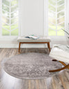 Cascade Range Collection Area Rug -  Helena Round Gray  lifestyle 0