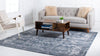 Cascade Range Collection Area Rug -  Helena Square Blue  lifestyle 6