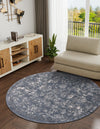 Cascade Range Collection Area Rug -  Helena Round Blue  lifestyle 74