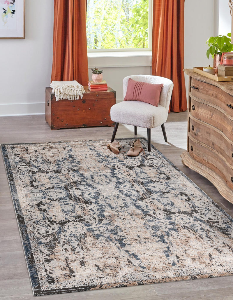 Cascade Range Collection Area Rug -  Helena Rectangle Navy Blue  lifestyle 8