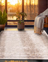 Cascade Range Collection Area Rug -  Helena Square Ivory  lifestyle 151