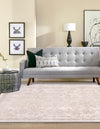 Cascade Range Collection Area Rug -  Helena Square Ivory  lifestyle 200