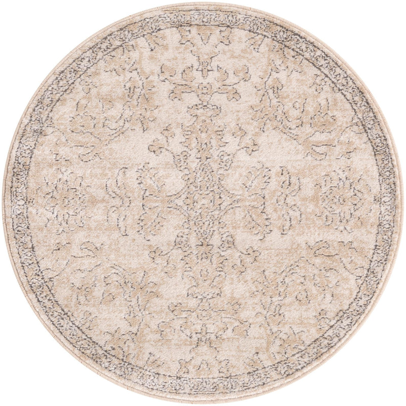 Cascade Range Collection Area Rug -  Helena Round Ivory Main