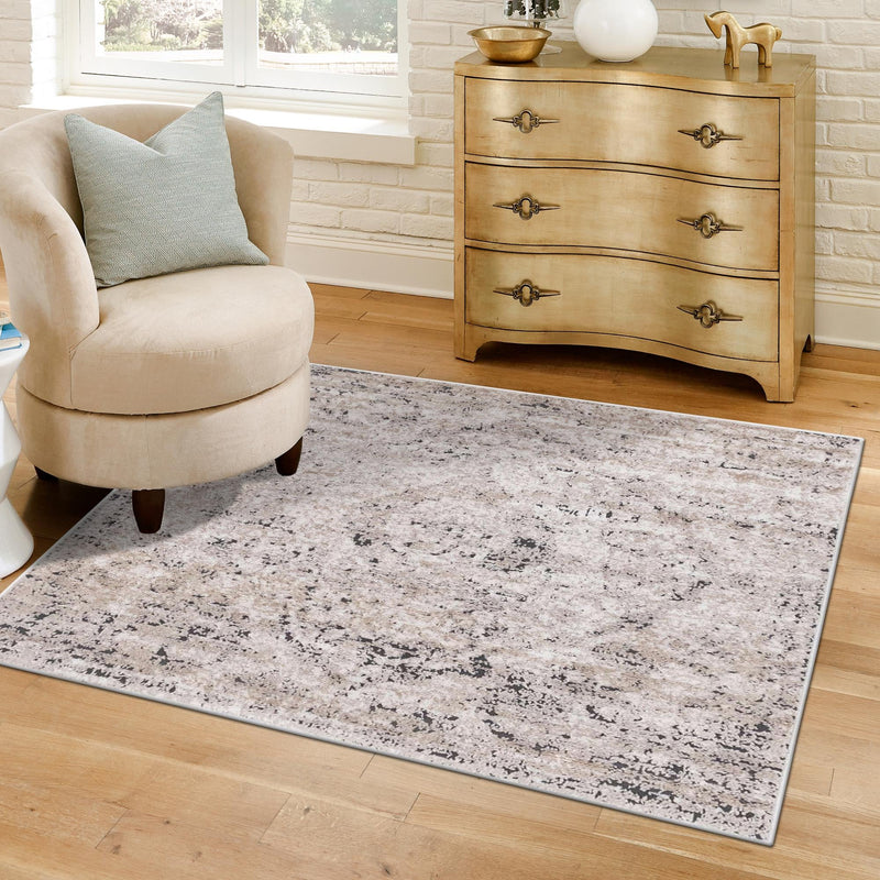 Cascade Range Collection Area Rug -  Jefferson Square Beige  lifestyle 22