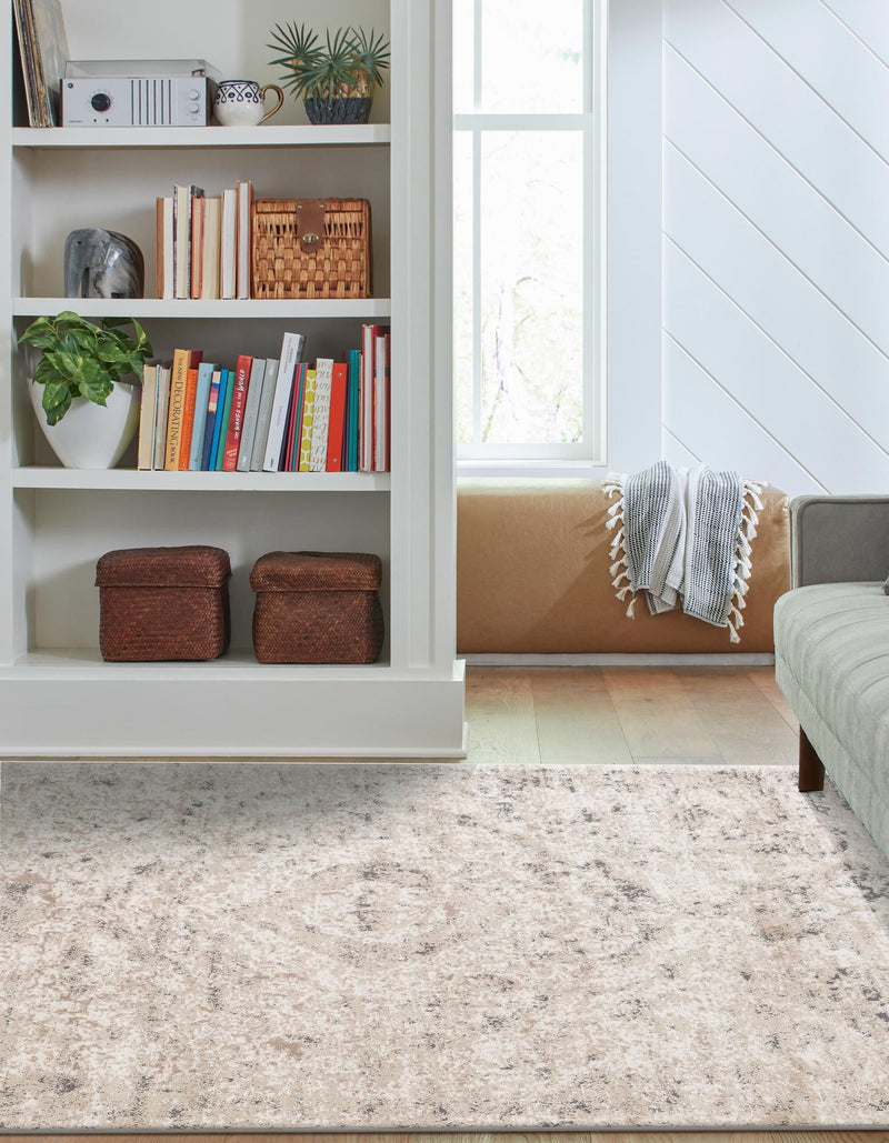 Cascade Range Collection Area Rug -  Jefferson Rectangle Beige  lifestyle 33