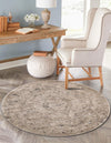 Cascade Range Collection Area Rug -  Jefferson Round Beige  lifestyle 114