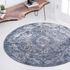 Cascade Range Collection Area Rug -  Jefferson Round Blue  lifestyle 0