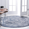 Cascade Range Collection Area Rug -  Jefferson Round Blue  lifestyle 2