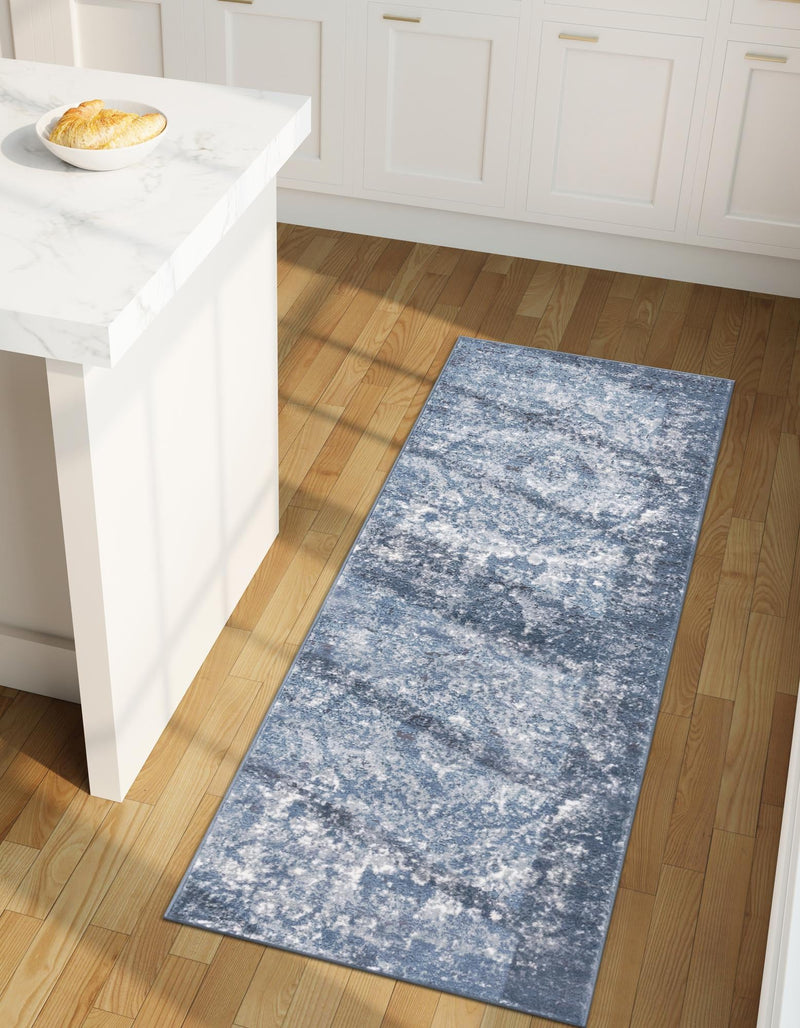 Cascade Range Collection Area Rug -  Jefferson Runner Blue  lifestyle 68