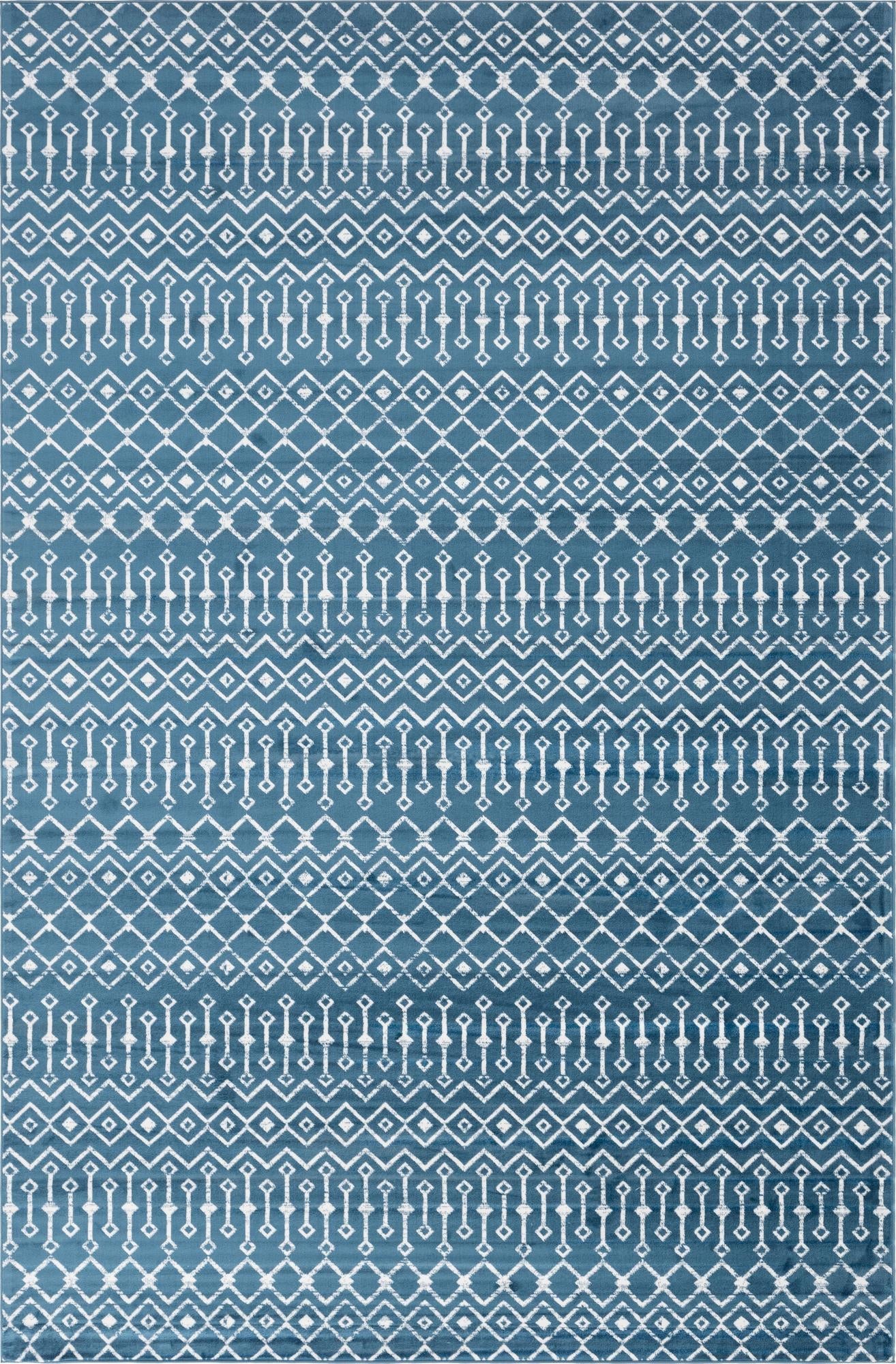 Marrakech Lattice Collection Area Rug - Medina (Blue)