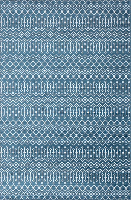 Marrakech Lattice Collection Area Rug - Medina (Blue)