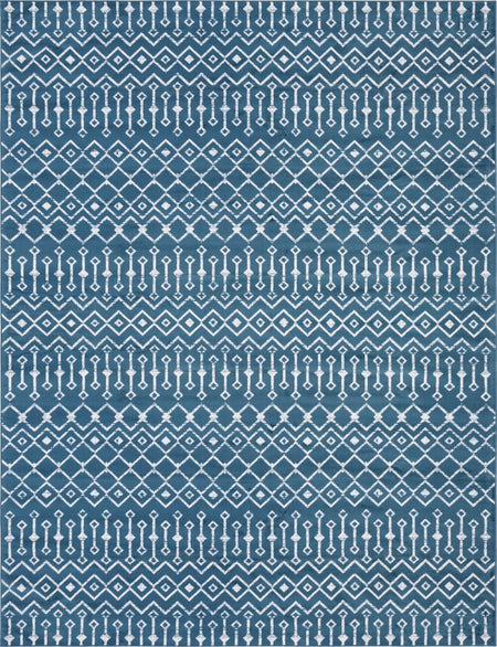 Marrakech Lattice Collection Area Rug - Medina (Blue)