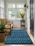 Marrakech Lattice Collection Area Rug - Medina (Blue)