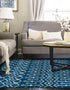 Marrakech Lattice Collection Area Rug - Medina (Blue)