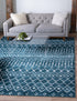 Marrakech Lattice Collection Area Rug - Medina (Blue)