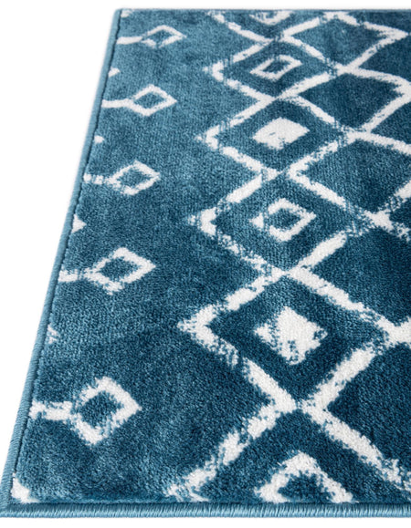 Marrakech Lattice Collection Area Rug - Medina (Blue)