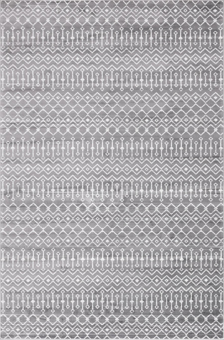 Marrakech Lattice Collection Area Rug - Medina (Gray)