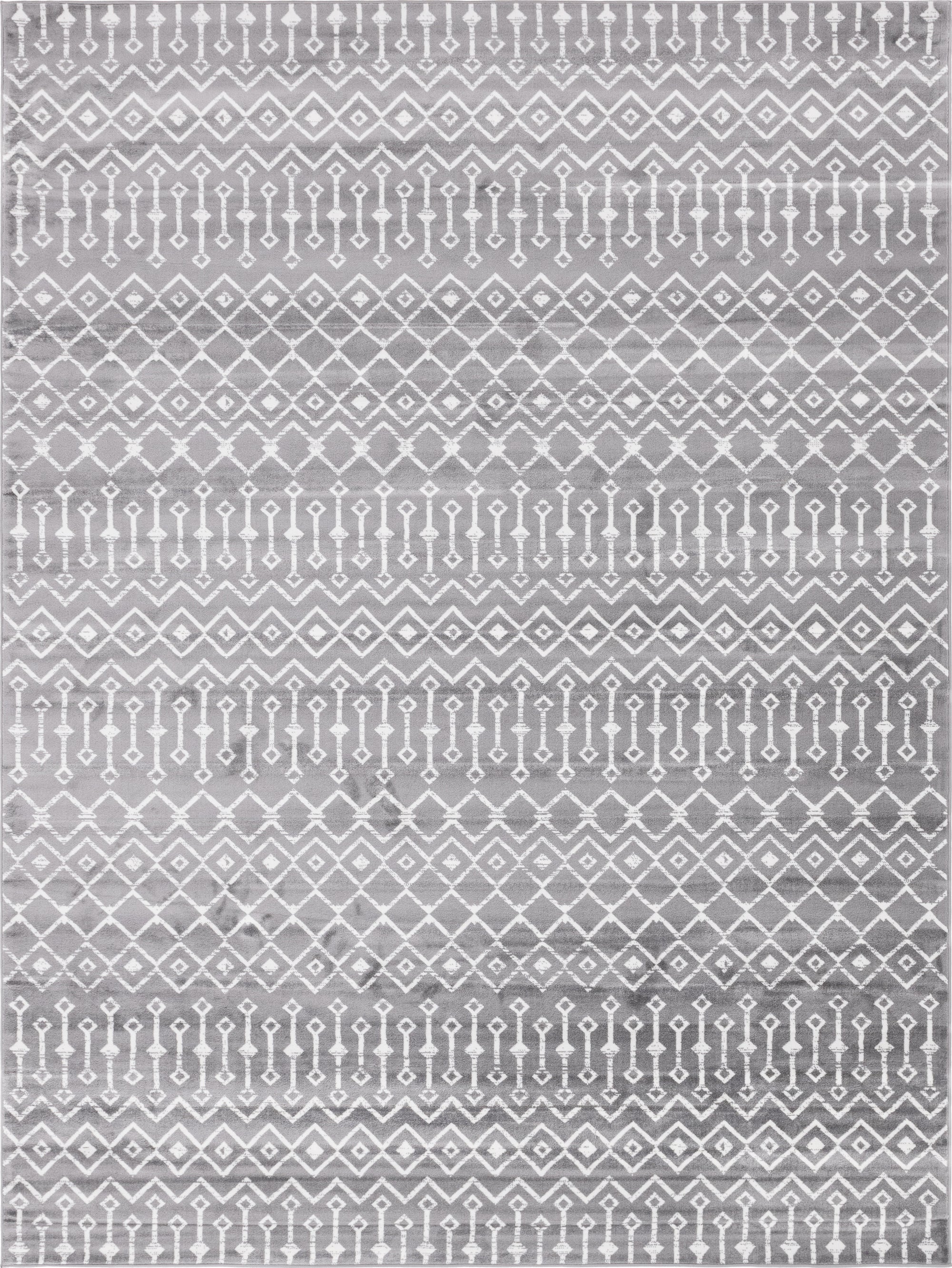 Marrakech Lattice Collection Area Rug - Medina (Gray)