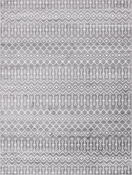 Marrakech Lattice Collection Area Rug - Medina (Gray)