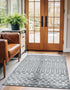 Marrakech Lattice Collection Area Rug - Medina (Gray)