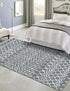 Marrakech Lattice Collection Area Rug - Medina (Gray)