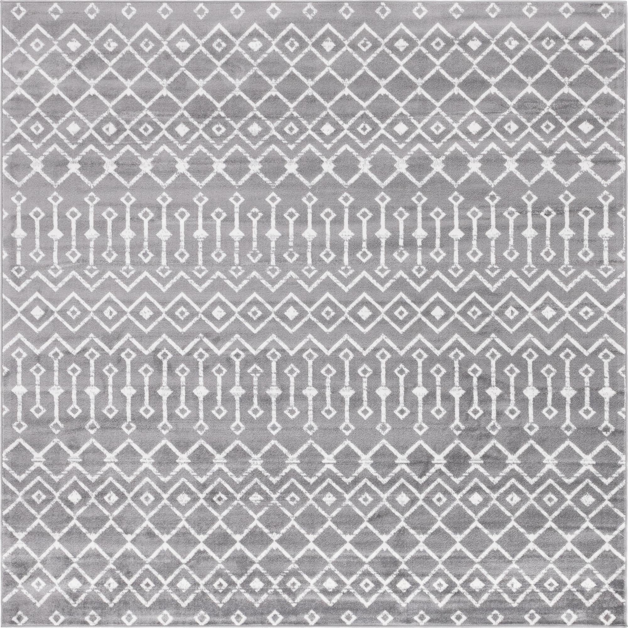 Marrakech Lattice Collection Area Rug - Medina (Gray)